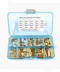 Durable Brass Threaded Spacers Kit for Security Cams, 200 Pcs Set of M2 Standoff Pillars in blue organizer