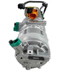 A/C Compressor Replacement Built Tough For Quick Climate Control Fixes On Hyundai Ioniq Electric Rides From 2017 To 2019 close-up showing connectors and mounting points.