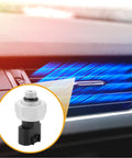 AC Pressure Switch Sensor For Toyota Camry 2006-2017 Car Air Conditioning Refrigerant Pressure Transducer Plastic And Metal Black Housing Keeps Your AC Chill Stops Compressor Short Cycling Stores Fault Codes next to car air vent with cool air effect.