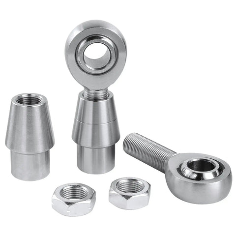Two Pair One Half Inch Heim Joint Rod End Kit With Jam Nut And Bung Chromoly Joints Panhard, Right And Left Hand Threads, Heavy Duty Suspension