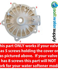 Circular component of Water Softener Bypass Valve With Threaded Adapters OEM Replacement Part For Kenmore, GE, etc.
