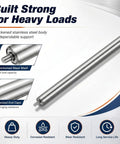 Heavy Duty Two Pack Conveyor Roller Set 24 Inch Length 1 Inch Diameter Galvanized Steel Rollers For Gravity Transmission Replacement