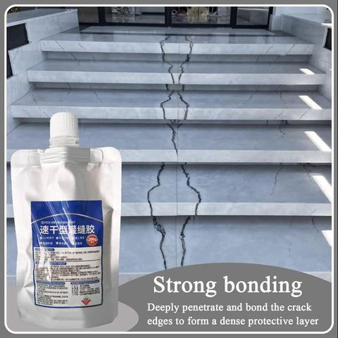 Heavy Duty Roof Sealant And Crack Patch For Asphalt Shingles And Metal Roofs Creates An Instant Watertight Barrier on cracked stairs.