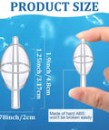 50 Pieces Spin Floats Fishing Bobbers Set For Slip Cast And Spin Casting, ABS material, size comparison with hand