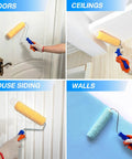 18 Piece 9 Inch Paint Roller Covers Kit With Dense Three Eighth Inch Nap For Semi Smooth To Textured Surfaces Durable Polyester Fibers