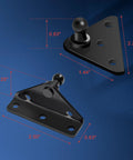 10mm Ball Stud Gas Strut Mounting Bracket Heavy Duty Kit With 2 Pieces L Type And 2 Pieces Flat Type And 16 Screws For Universal Gas Springs Fits 10mm Connectors