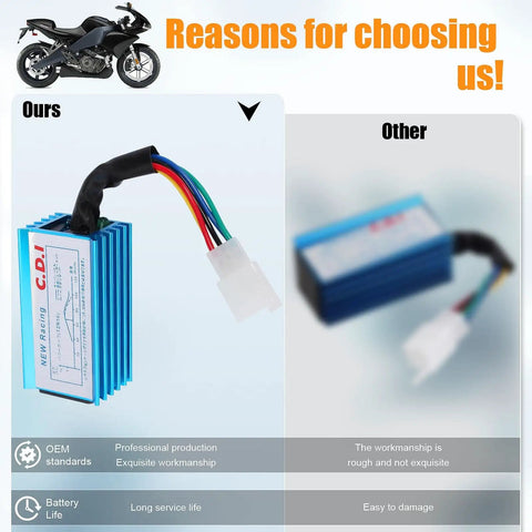 Racing 5 Pin AC CDI Box For GY6 Engines 50cc To 150cc Fits Scooters ATVs Go Karts Mopeds Quad Dirt Bikes Pit Bikes Chopper