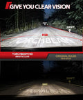 Comparison of D1S Xenon HID Bulbs 6000K Cool White with longer beam distance vs standard bulbs at night on forest road