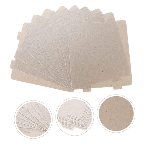 10 Pieces Microwave Waveguide Mica Sheets Heat Resistant Insulation Covers For Oven Cavity Walls Fire Retardant Oil Splash Guard.