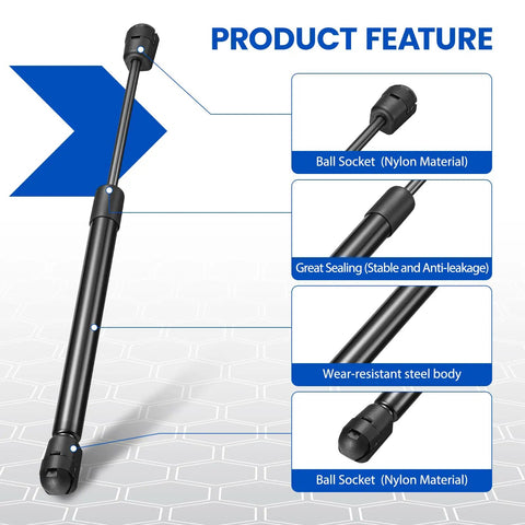 Pretty Sweet 12 Inch Gas Strut Lift Support Giving You Rock Solid 20 Lb Of Smooth Help Real Quick Super Nice Heavy Duty Shock Springs For Truck Caps Toolboxes Cabinets And Rv Hatches Coming As A Tough Pair with nylon ball socket and steel body details.