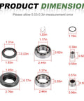 Dimensions of Rear Differential Bearing Seal Kit for Rubicon 500 TRX500FA FGA and Foreman 450 TRX450FE FM and Foreman 400 TRX400FW 2001 2004 ATV Repair Kit with Heavy Duty Seals for Long Lasting Gear Case Protection