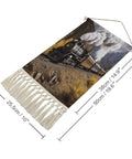 Dope Locomotive Train Wall Tapestry With Tassels Cotton And Linen Hanging Poster For Travel Gift And Home Office Decor