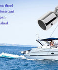 Beefy Heavy Duty Bimini Top Hardware Kit For Seven Eighths Inch To One Inch OD Boat Fittings, 316 Stainless Steel with boat view