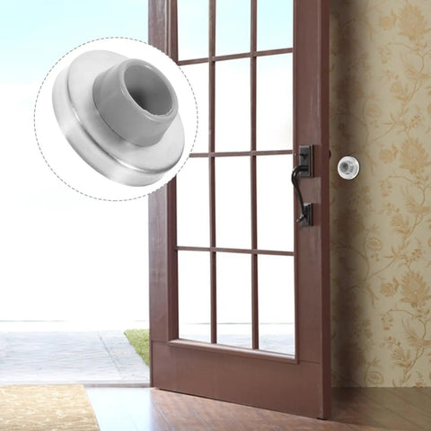 Three Piece Stainless Steel Door Stopper Set with Rubber Bumpers built to last wall protector concave design easy to install