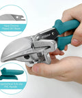 Multi Angle Miter Shears For Angular Cutting And Molding Crafting Shoe Molding Cutter Tool in hand, hard chrome SK5 steel blade