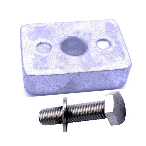 Beefy Lower Unit Anode For Outboard Gearbox 4HP 5HP 6HP Replacement Part, durable aluminum zinc with bolt for Nissan Tohatsu