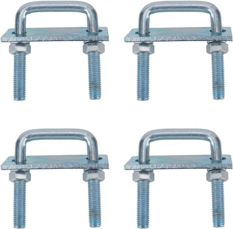 4 Pack Leaf Spring Clamp Kit for Trucks Two and Five Eighths Inch Wide Galvanized Steel Clamps Easy Install Heavy Duty