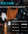 40 Amp Non-Touch Pilot Arc Plasma Cutter With Dual Voltage 120 Volt And 240 Volt IGBT Inverter cutting metal with digital display