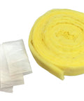 Fiberglass Pipe Wrap Kit For Insulation And Heat Cable Overwrap 50 Foot Roll Of 1/2 Inch Thick Fiberglass With Plastic Vapor Barrier