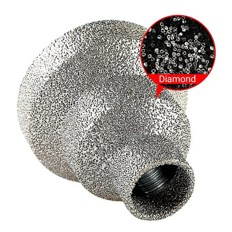 Tapered drill bit from Three Step Diamond Hole Saw Set For 20mm 35mm And 55mm Holes, with vacuum-brazed diamond grit, visible close-up.