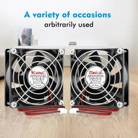 High Speed 80mm 24V DC Brushless Cooling Fan 2 Pin 24 Volt 3 Inch For DIY Ventilation Exhaust Projects Quiet Operation Pack Of 2