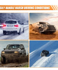 Built Tough Universal Car Snow Tire Chains Reusable Tpu Anti Skid Grips for SUVs and trucks navigating snow and mud.