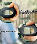 Person holding Patio Table Umbrella Hole Ring Plug Cone Wedge Holder 1 Pack Fits 1.5 Inch Umbrella Poles in black rubber material