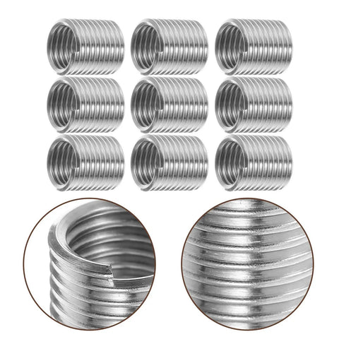 Stainless Steel Threaded Sleeve Insert Kit For Automotive Maintenance And Machinery Repair 10 Pack M8 Gearhead Approved Wear Resistant