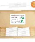 10 Pack 10W Ceramic Cement Resistors 200 Ohm Wirewound With 5 Percent Tolerance for DIYers and Hobbyists in open box view