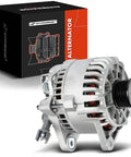 110 Amp 12 Volt Clockwise Rotation Alternator With 6 Groove Pulley For Ford Focus 2000 To 2004 2L L4 Escape 2001 To 2004 2L Mazda Tribute 2001 To 2004 2L displayed with box.