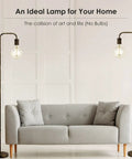 Dope Bronze Industrial Floor Lamp 63 Inch Standing Light with E26 Socket shown in a living room setting