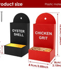 Bad Ass Gravity Fed Chicken Feeder With Rounded Edges Holds 15 Days Of Grit And Oyster Shells For Hens, dimensions shown.
