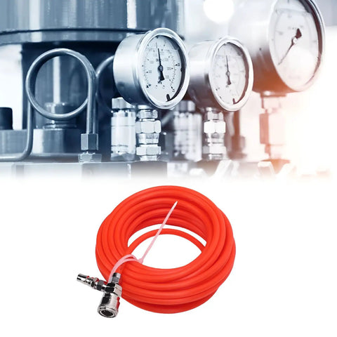 Hella Smooth Flex Eva Air Compressor Hose Featuring No Sweat Quick Connect Ends 33 Foot Oil Resistant Pneumatic Line on display.