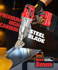 Cordless Sheet Metal Cutter Nibbler With 221 Foot Pounds Of Torque Cuts 18 Gauge Steel Smoothly And Handles Aluminum Leather And Carpet