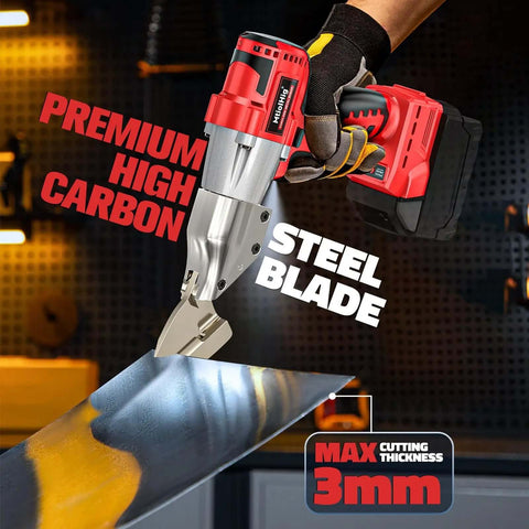 Cordless Sheet Metal Cutter Nibbler With 221 Foot Pounds Of Torque Cuts 18 Gauge Steel Smoothly And Handles Aluminum Leather And Carpet