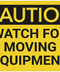 Heavy Duty Moving Equipment Safety Sign 8x12 Aluminum UV Printed Caution Plate for Yard and Industrial Areas