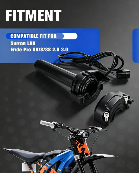 Dope Twist Throttle Cable For Surron LBX And E Ride Pro Electric Dirt Bikes, Compatible With SR S SS 2.0 3.0 Models, Nylon Wear Resistant Build For Long Lasting Use, Smooth Responsive Throttle Assembly For Off Road Adventures Black