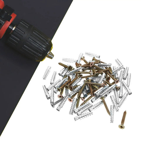 Forty Piece Steel Drywall Anchors And Screws Kit With Rustproof Metal Expansion Bolts For Drywall And Concrete Walls, Built For A Strong Hold
