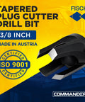 Pro Level Tapered Plug Cutter Drill Bit With A Badass Four Flute Design For Nail The Fit Wood Joinery And Clean Cabinetry Finishing Projects Done Right Furniture Build And Quick Cabinet Repair, 3/8 inch, made in Austria.