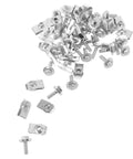 30 Pairs M6 Silver Metal Body Bolts And U Nut Clips Kit For Car Bumper And Body Panels With Firm Grip And Vibration Resistant Retainers To Cut Replacement Needs Auto Fasteners For Hood Guard And Bumper Liner, silver bolts and U-nuts