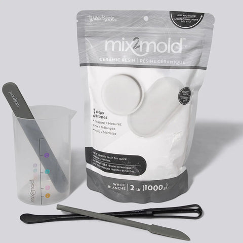 Totally Hassle Free Ceramic Resin Powder And Casting Compound For Quick Custom Creations No Sweat Kiln Free Air Cure Plaster Alternative With Silky White Look In Smart Two Pound Bag For Killer Craft Projects