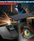 4 Pack Shade 13 Welding Lens For 2 By 4.25 Inch Welding Helmet Replacement 3mm Thick Durable Hard Glass Lenses in use during welding