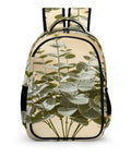 Soft Shadow Neutral Plant Print Unisex Backpack Large Capacity For Everyday Carry Durable Polyester Daypack