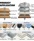 Rock Solid Hundred Pack Of Number 4 Flat Head Phillips Self Tapping Screws crafted from corrosion resistant 304 stainless steel for heavy duty sheet metal work and wood projects applied to various materials.