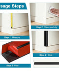 Heavy Duty Self Adhesive Wall Corner Protectors 45 By 1 Inch Solid Aluminum Corner Guards Black showing installation steps on drywall.