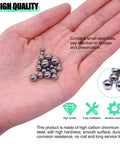 Hand holding rust-resistant precision steel bicycle bearing balls from 620 Pieces Stainless Steel Bicycle Bearing Balls Set