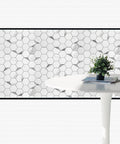Peel And Stick Backsplash Tile Edge Trim 10 Ft Self Adhesive Corner Liner In Black PVC Trim For No Fuss Easy DIY Install on hex tile