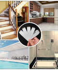 Grippy Non Slip Bathtub And Shower Stickers Set 24 Pieces 8 By 0.8 Inch Anti Skid Treads Tape shown on stairs, kitchen, shower, pool