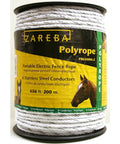 Highly Visible Electric Fence Polyrope For Horses 656 Feet Long 200m Spool with Six Stainless Steel Conductors