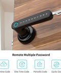 4 In 1 Fingerprint Door Lock With App Code Backup Key And Keyless Entry For Home Office Hotel Or Apartment Door Knob Type